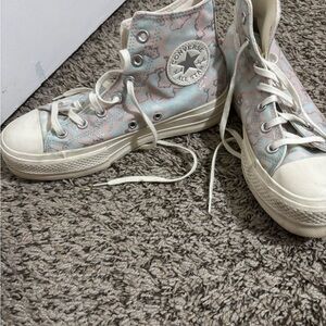 Converse Cream High-Top Sneakers